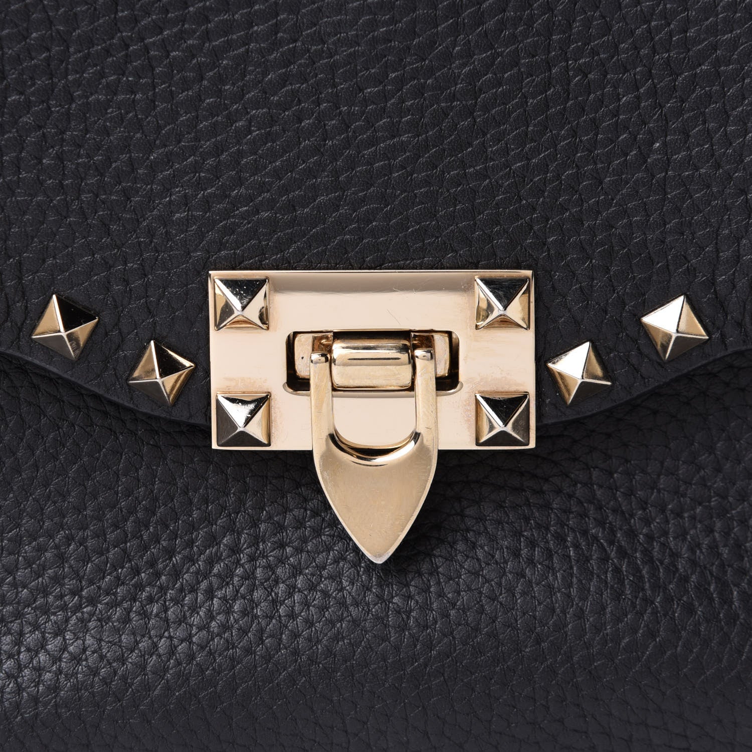 Valentino Garavani Vitello Medium Rockstud Flip Lock Crossbody Bag Black 9 of 9