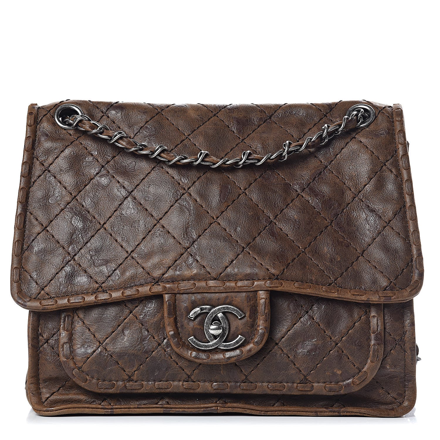 Chanel Aged Crumpled Calfskin Small Vintage Flap Brown 1 of 11