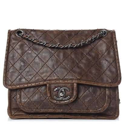 Chanel Aged Crumpled Calfskin Small Vintage Flap Brown 1 of 11
