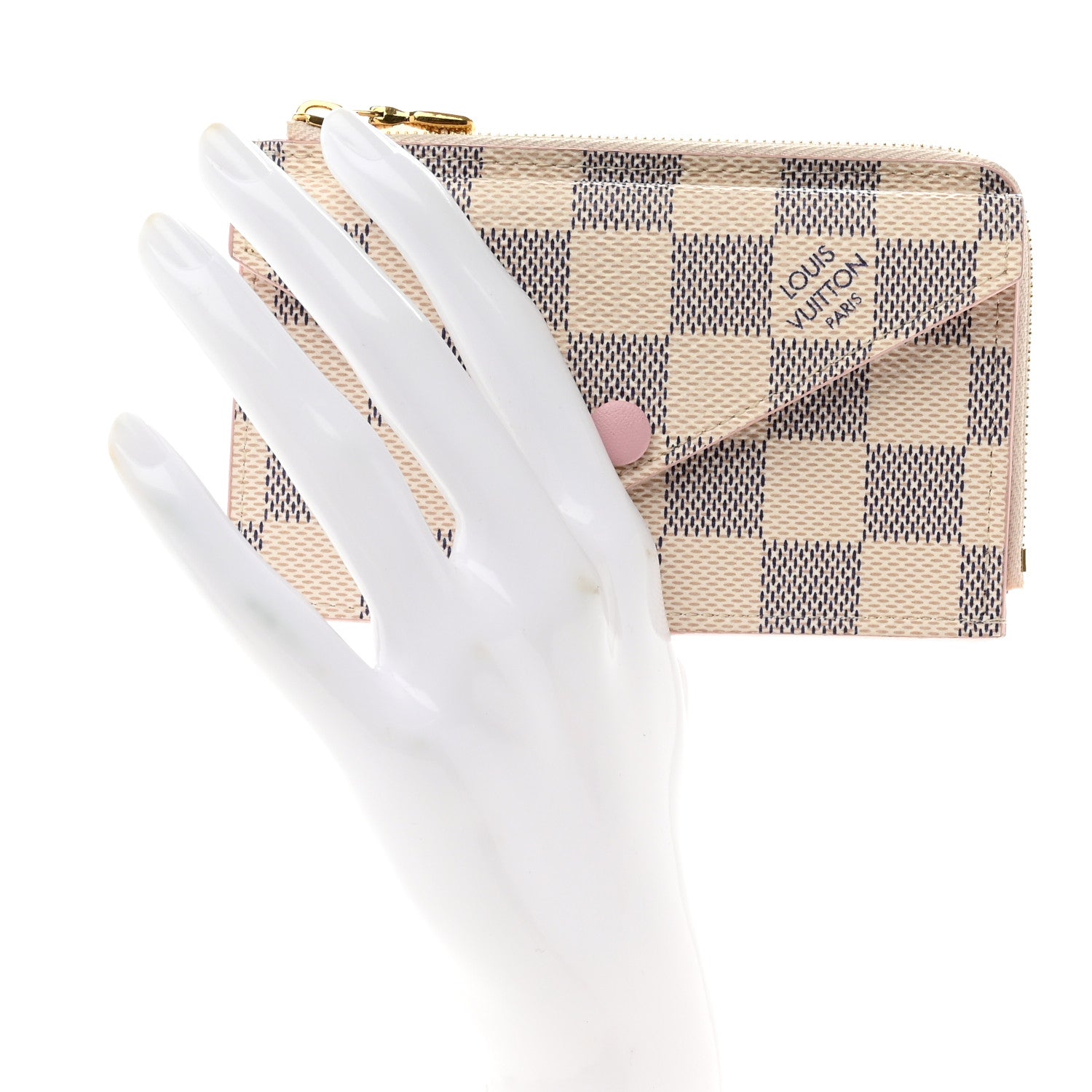 Louis Vuitton Damier Azur Recto Verso Card Holder Rose Ballerine 2 of 7