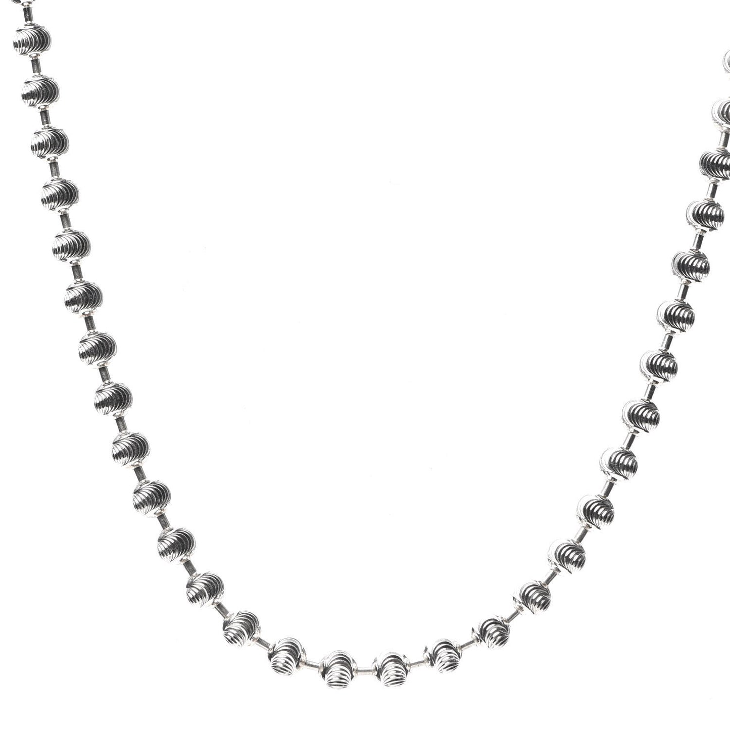 Sterling Silver Bead Toggle Necklace