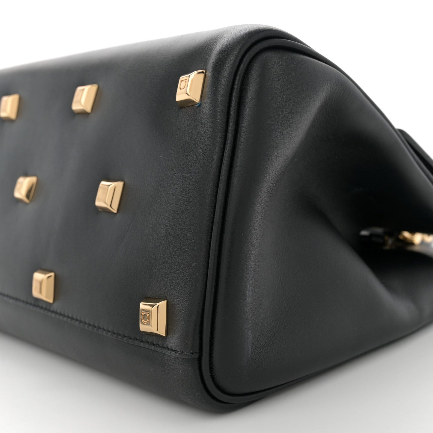 Calfskin Medium Studio Bag Black