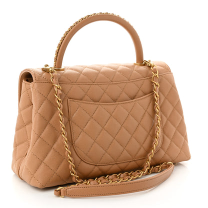 Chanel Caviar Quilted Small Coco Chain Handle Flap Brown 3 of 10