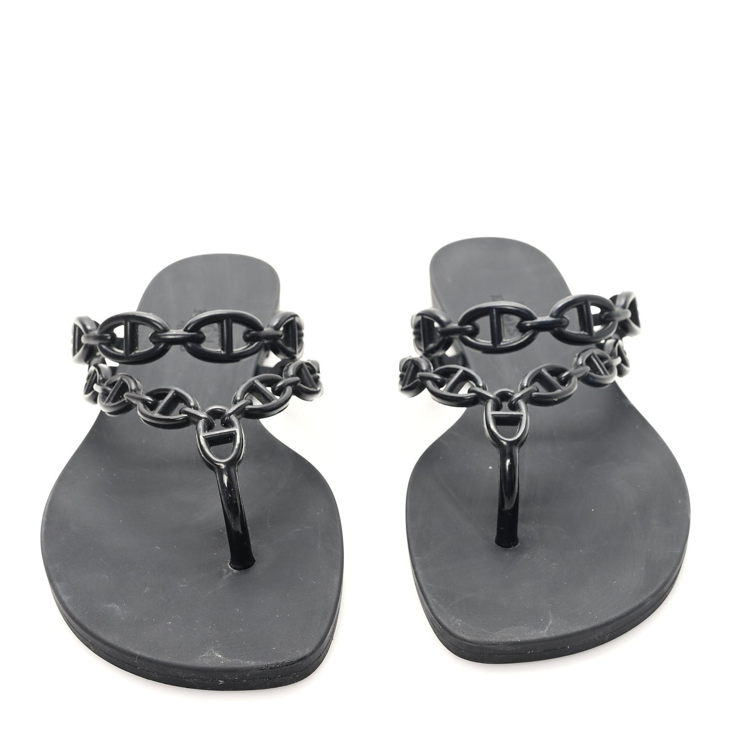 Rubber Chaine d'Ancre Island Sandals 38 Black