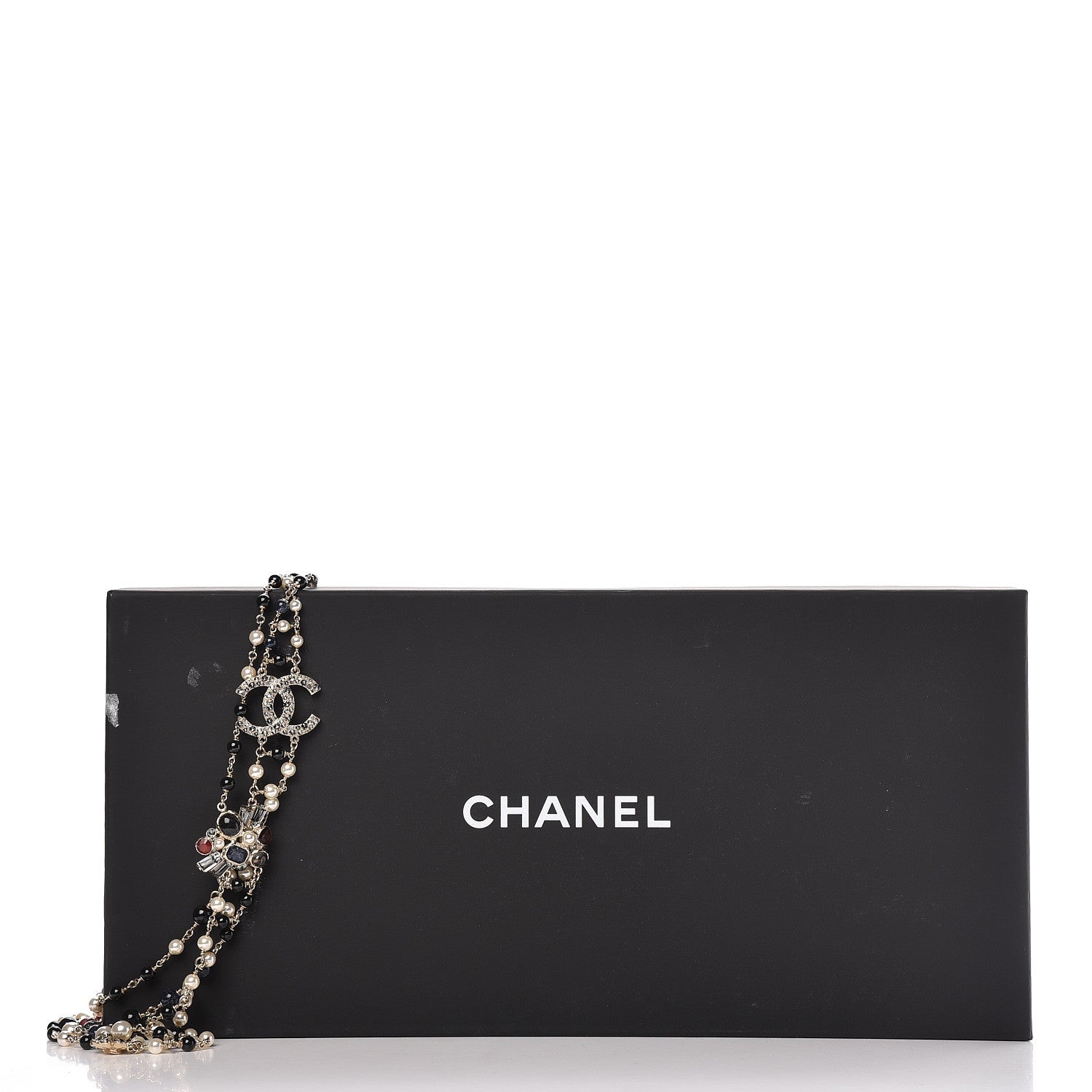 Chanel Metal Pearl Glass Strass Resin Bead CC Multistrand Necklace Gold 8 of 8