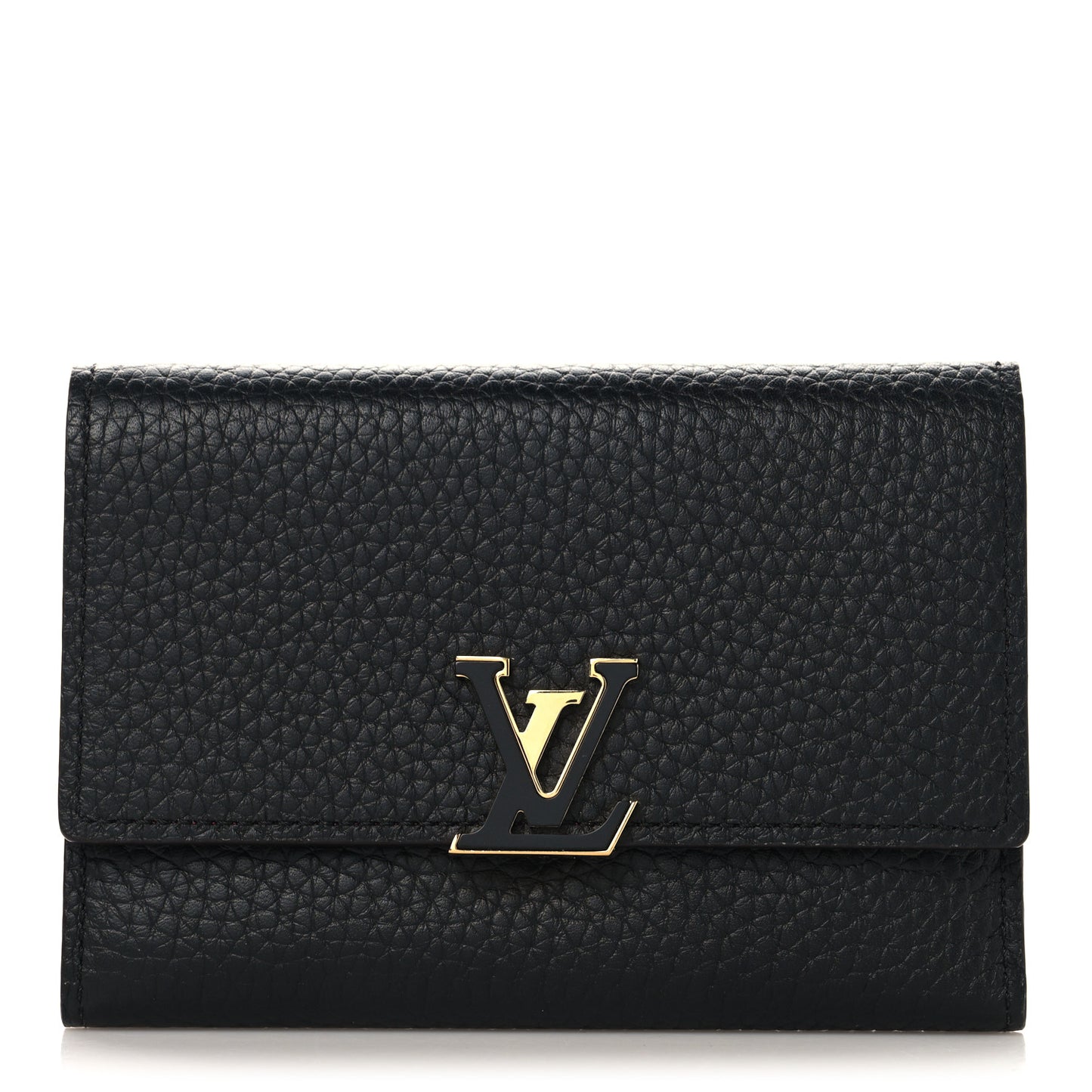 Taurillon Capucines Compact Wallet Black