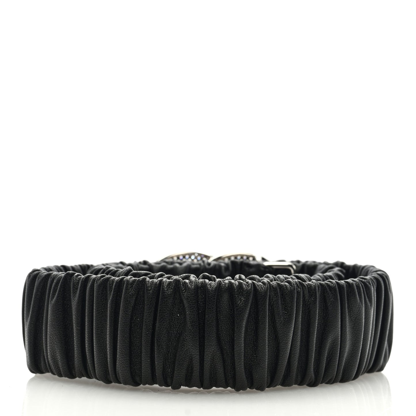 Calfskin Crystal CC Belt 75 30 Black