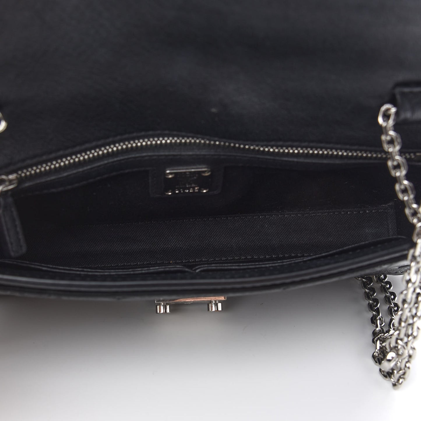 Calfskin Ottomar Monogram Medium Millie Crossbody Bag Black