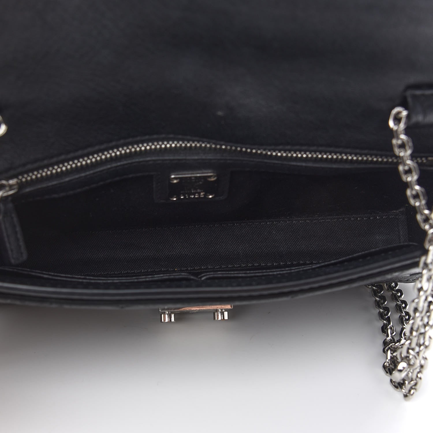 MCM Calfskin Ottomar Monogram Medium Millie Crossbody Bag Black 5 of 8
