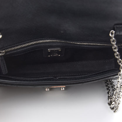 MCM Calfskin Ottomar Monogram Medium Millie Crossbody Bag Black 5 of 8