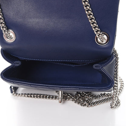 Chanel Calfskin Chevron Quilted Mini Flap Navy 6 of 8