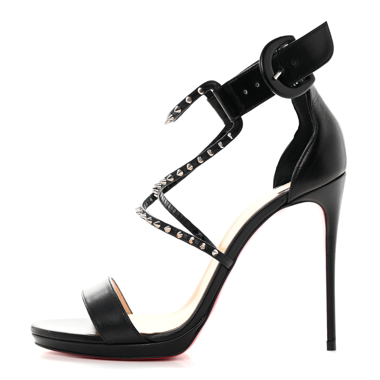 Christian Louboutin Kid Choca Lux 120 Sandals 39.5 Black 1 of 9
