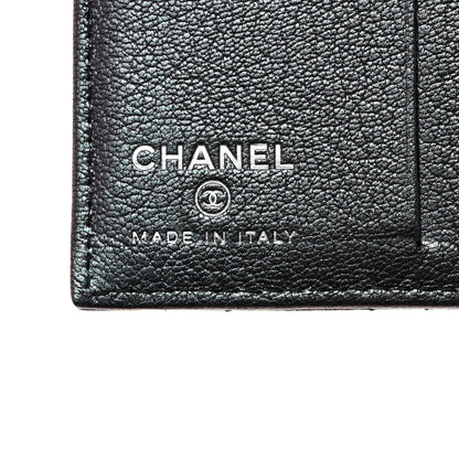 Chanel Iridescent Goatskin Quilted Card Holder Purple 7 of 8