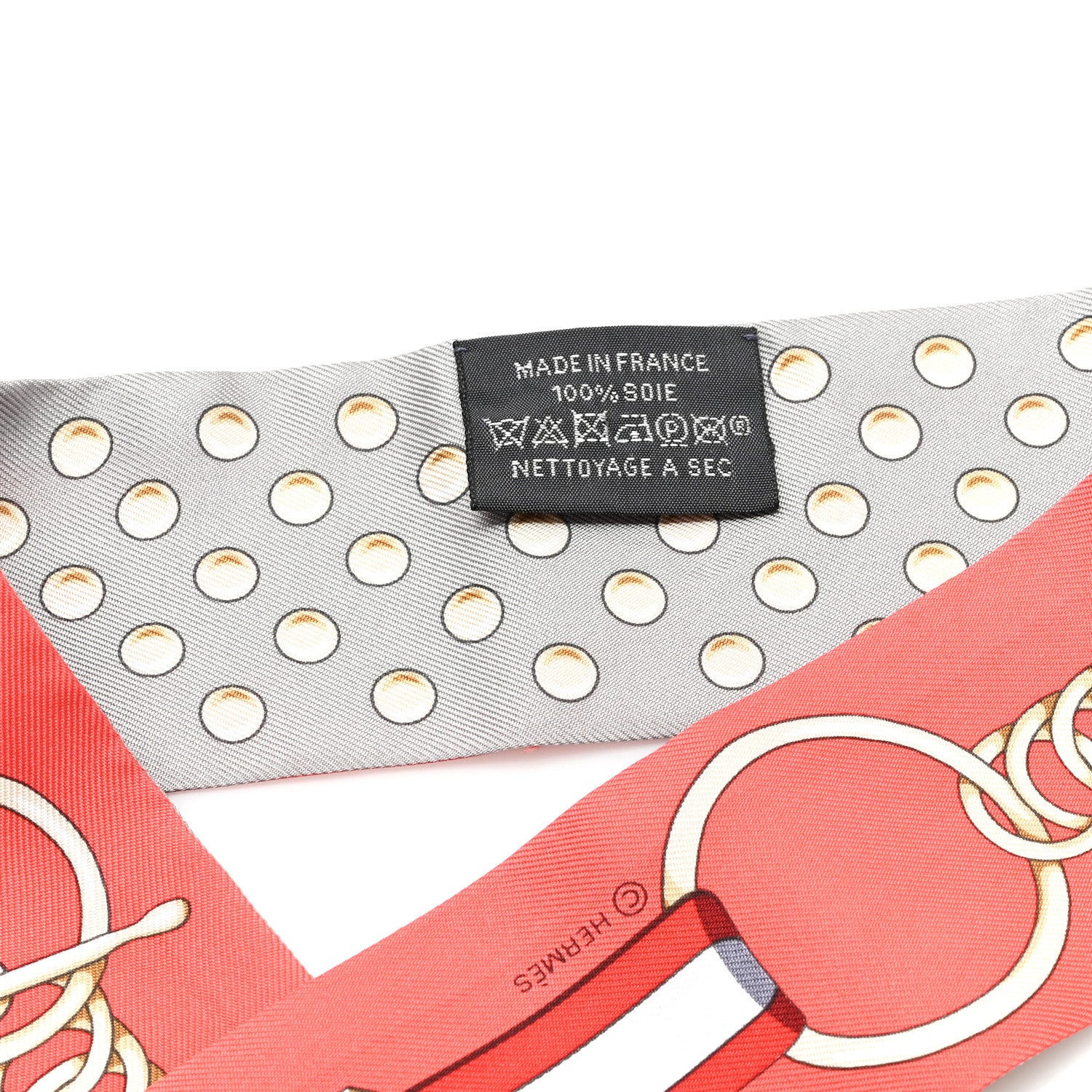 Hermes Silk Grand Tralala Twilly Gris Acier Grenadine 3 of 3