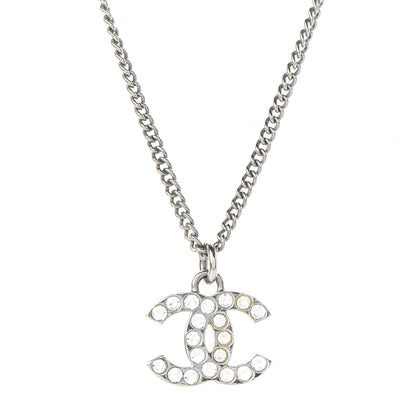Chanel Crystal Timeless CC Necklace Silver 3 of 7