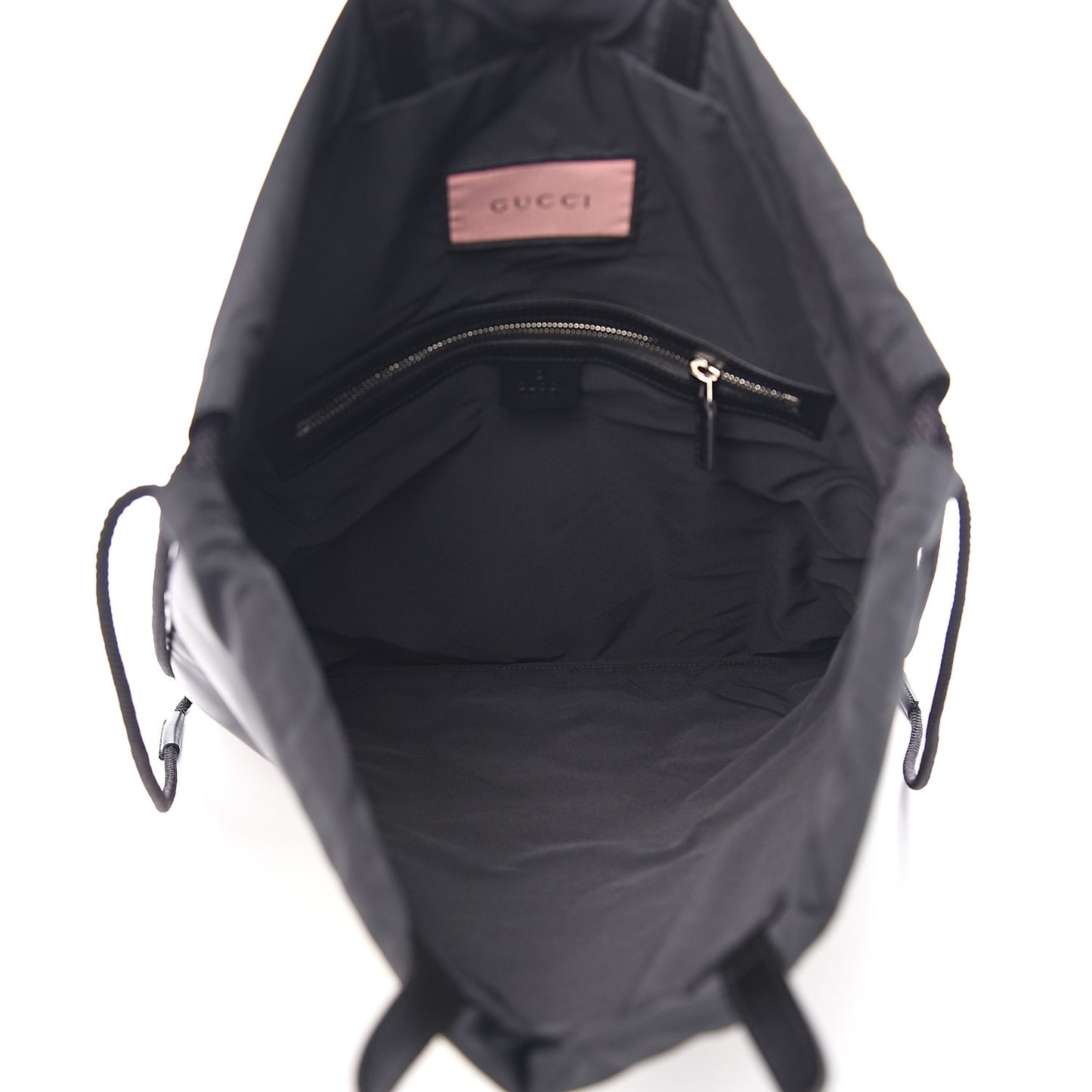 Calfskin Small GucciGhost Drawstring Backpack Black
