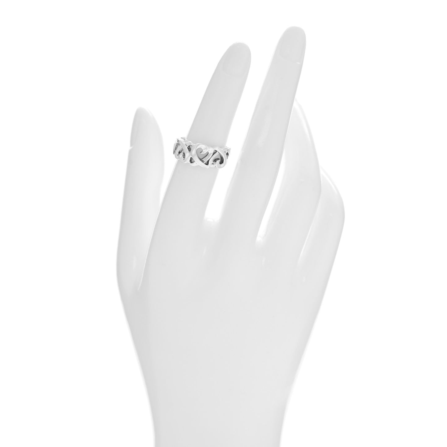 Sterling Silver Paloma Picasso Loving Heart Band Ring 52 6
