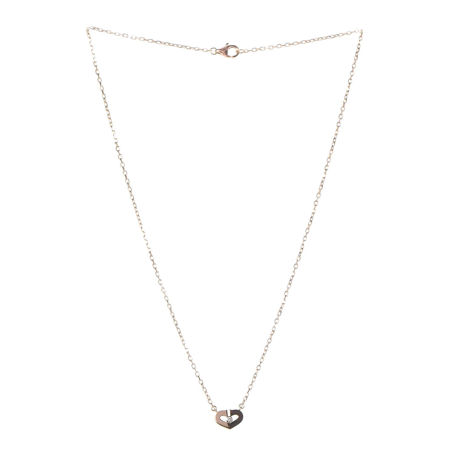 Cartier 18K Pink Gold Diamond XS Hearts and Symbols Necklace 3 of 4