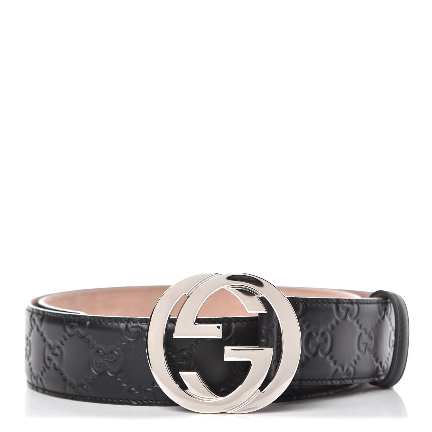 Gucci Guccissima Signature Interlocking G 40mm Belt 90 36 Black 1 of 7
