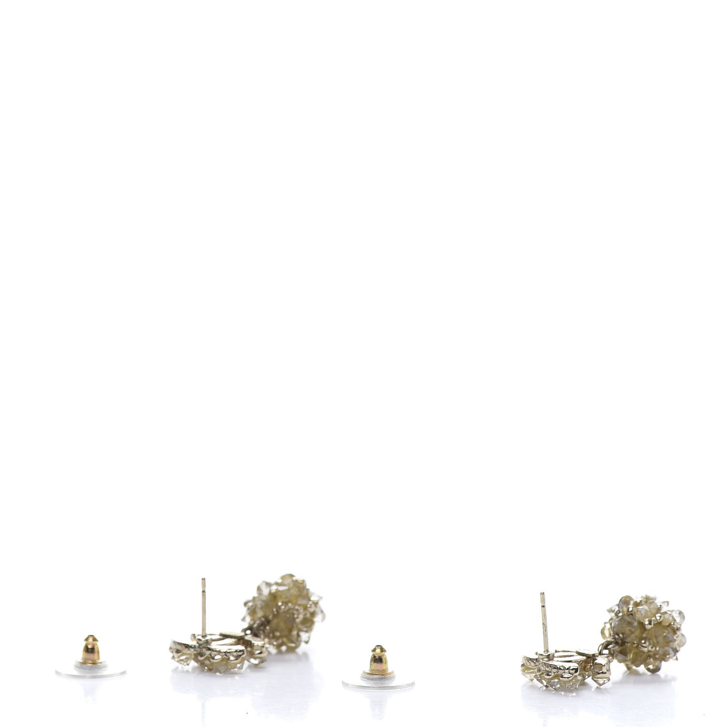 Chanel Crystal CC Dangle Earrings Gold 4 of 7