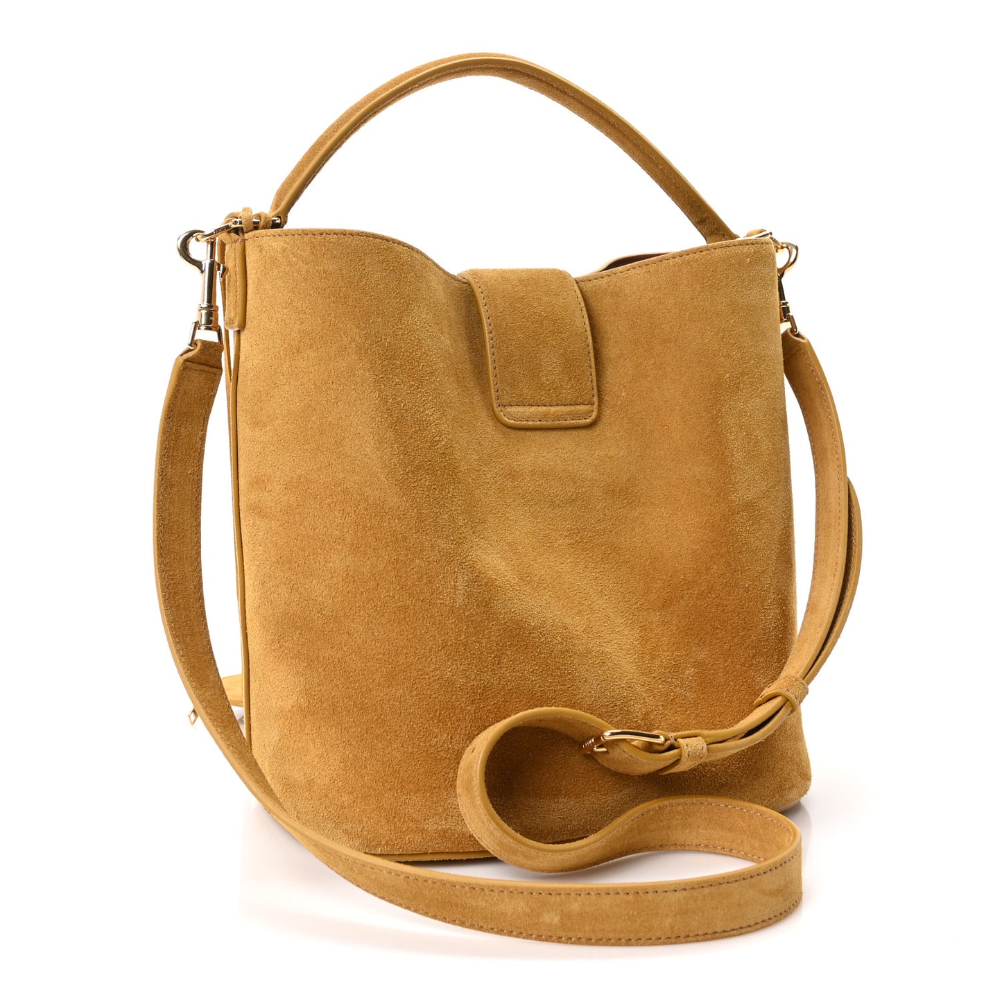 Suede Calfskin Triomphe Medium Louise Bag Blonde