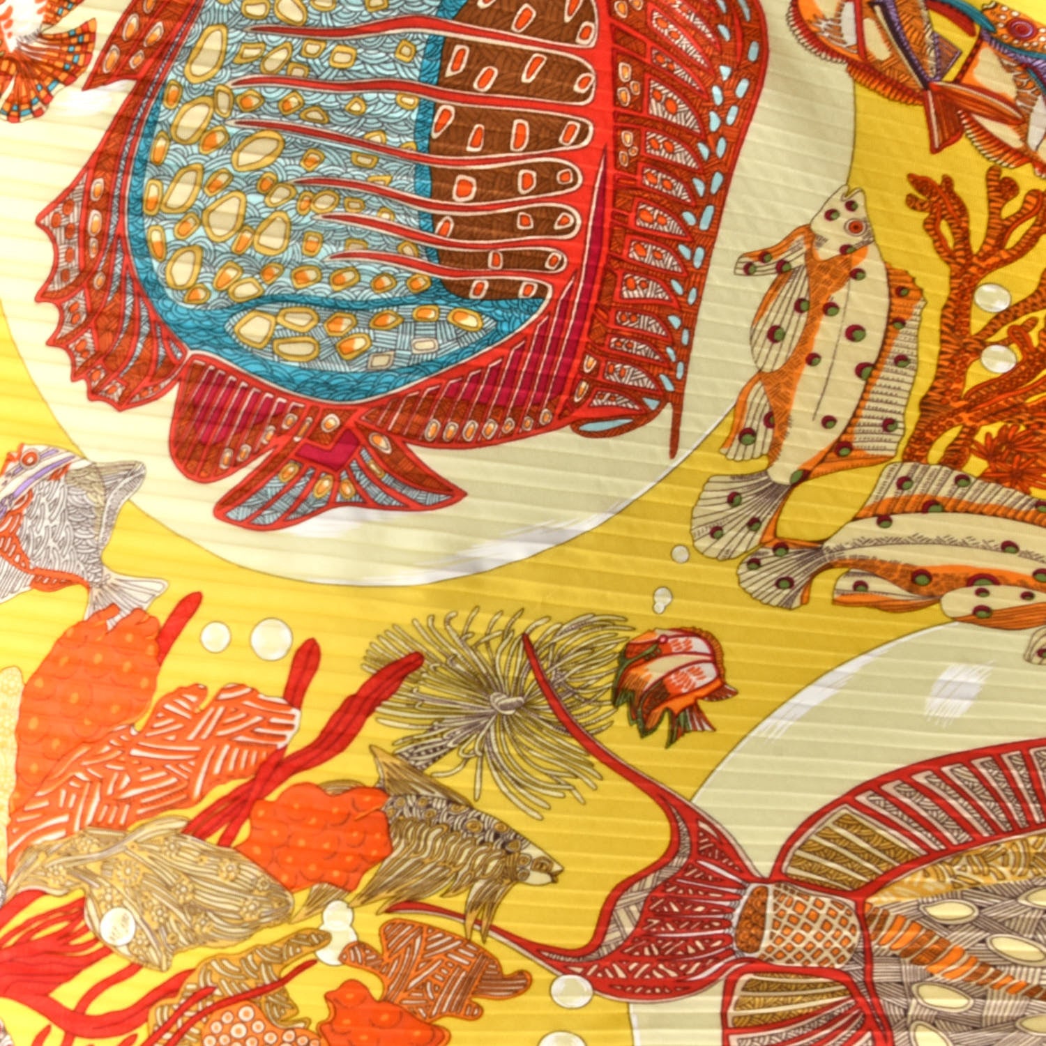 Hermes Silk Grands Fonds Plisse Scarf 4 of 4