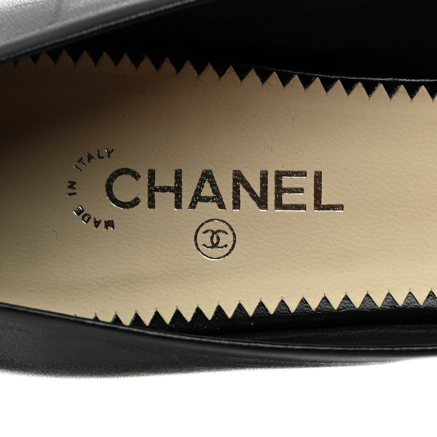 Chanel Lambskin Grosgrain Pearl Cap Toe Pumps 37 Black 6 of 8