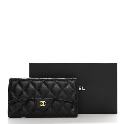 Chanel Caviar Quilted Large Flap Wallet Black 13 of 13