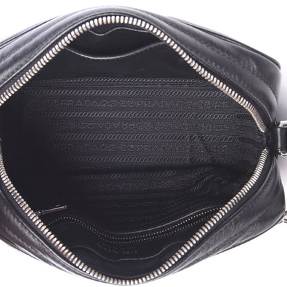 Prada Soft Calfskin Diagramme Crossbody Bag Black 4 of 10