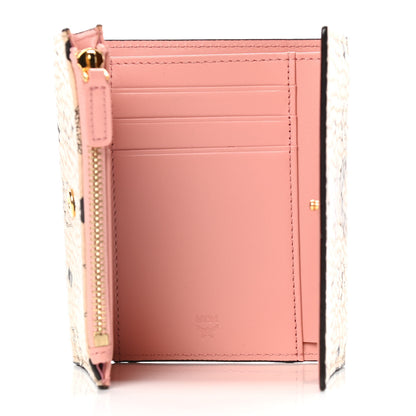 MCM Visetos Rabbit Tri-Fold Wallet Beige 8 of 9