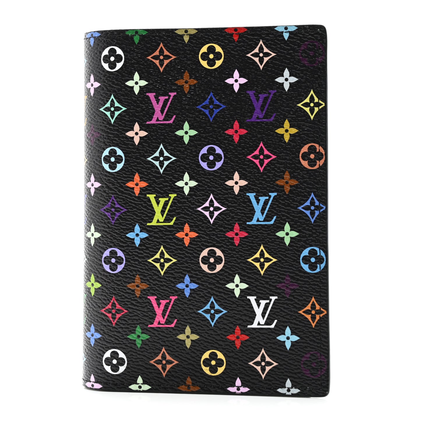 LV X TM Monogram Multicolor Passport Cover Black