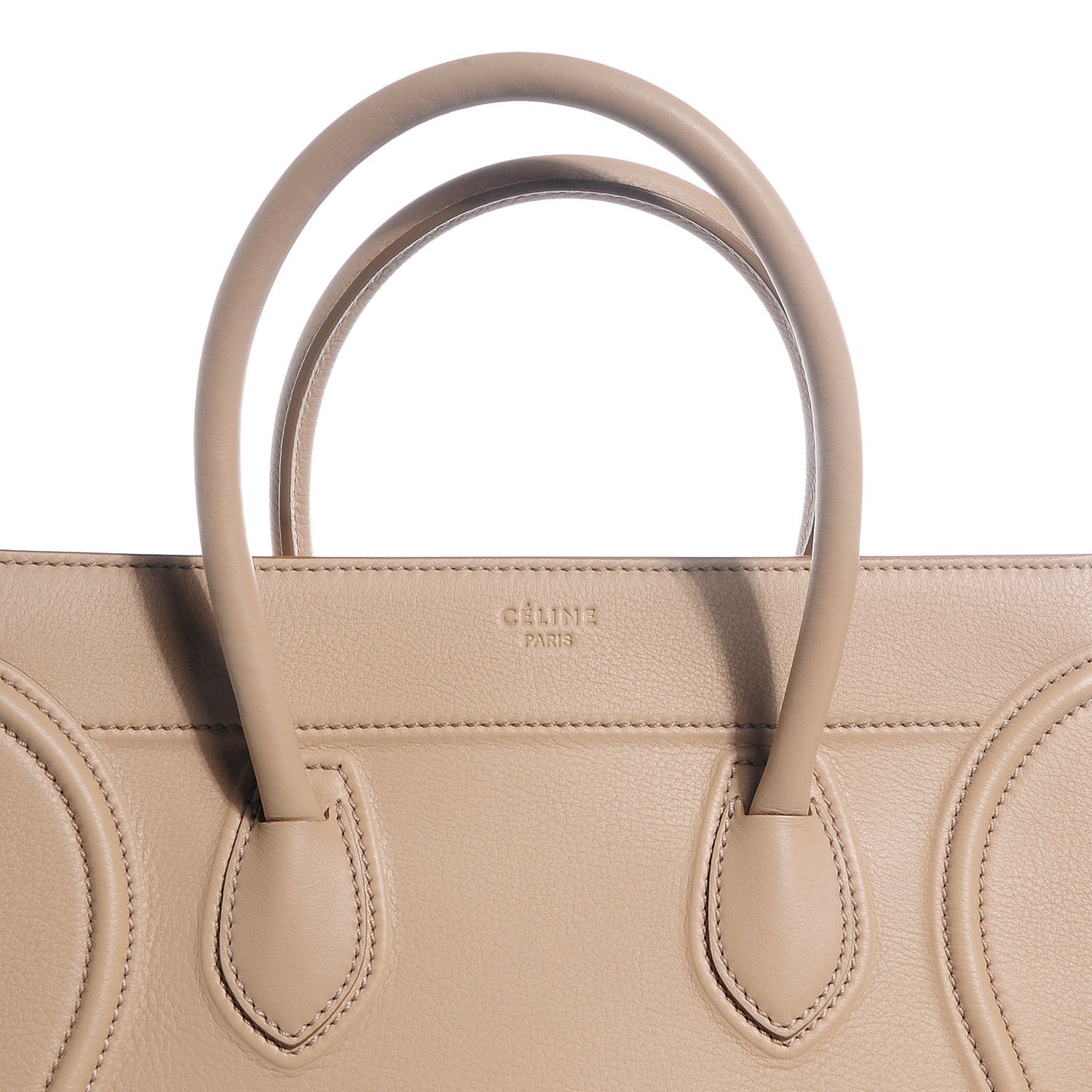 Supple Calfskin Medium Phantom Luggage Taupe