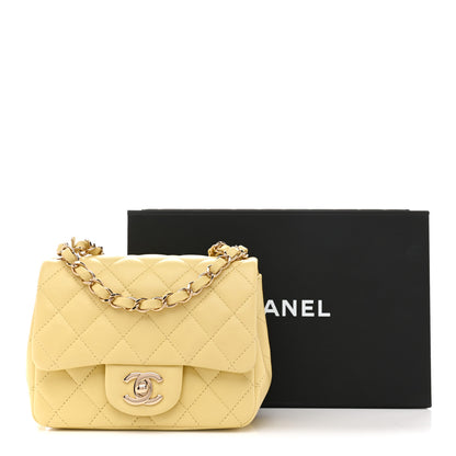 Chanel Lambskin Quilted Mini Square Flap Light Yellow 11 of 11