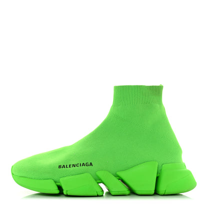 Balenciaga Technical 3D Recycled Knit Mens Speed 2.0 Sneakers 39 Monocolor Fluo Green 1 of 9