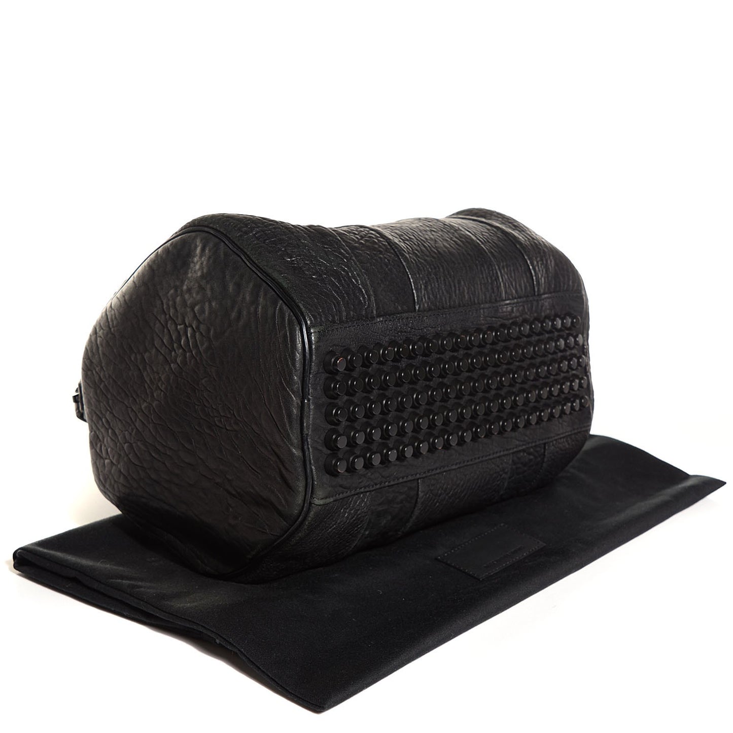 Pebbled Lambskin Rocco Black Matte Black Hardware