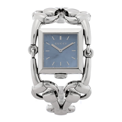 Gucci Stainless Steel Blue Mother of Pearl 25mm Signoria Quartz Watch 1 of 5