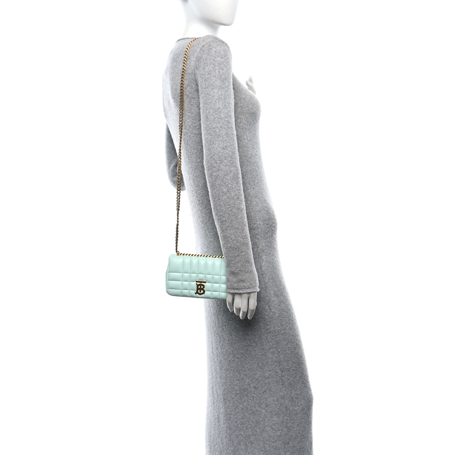 Burberry Lambskin Quilted Mini Lola Bag Cool Mint 2 of 10