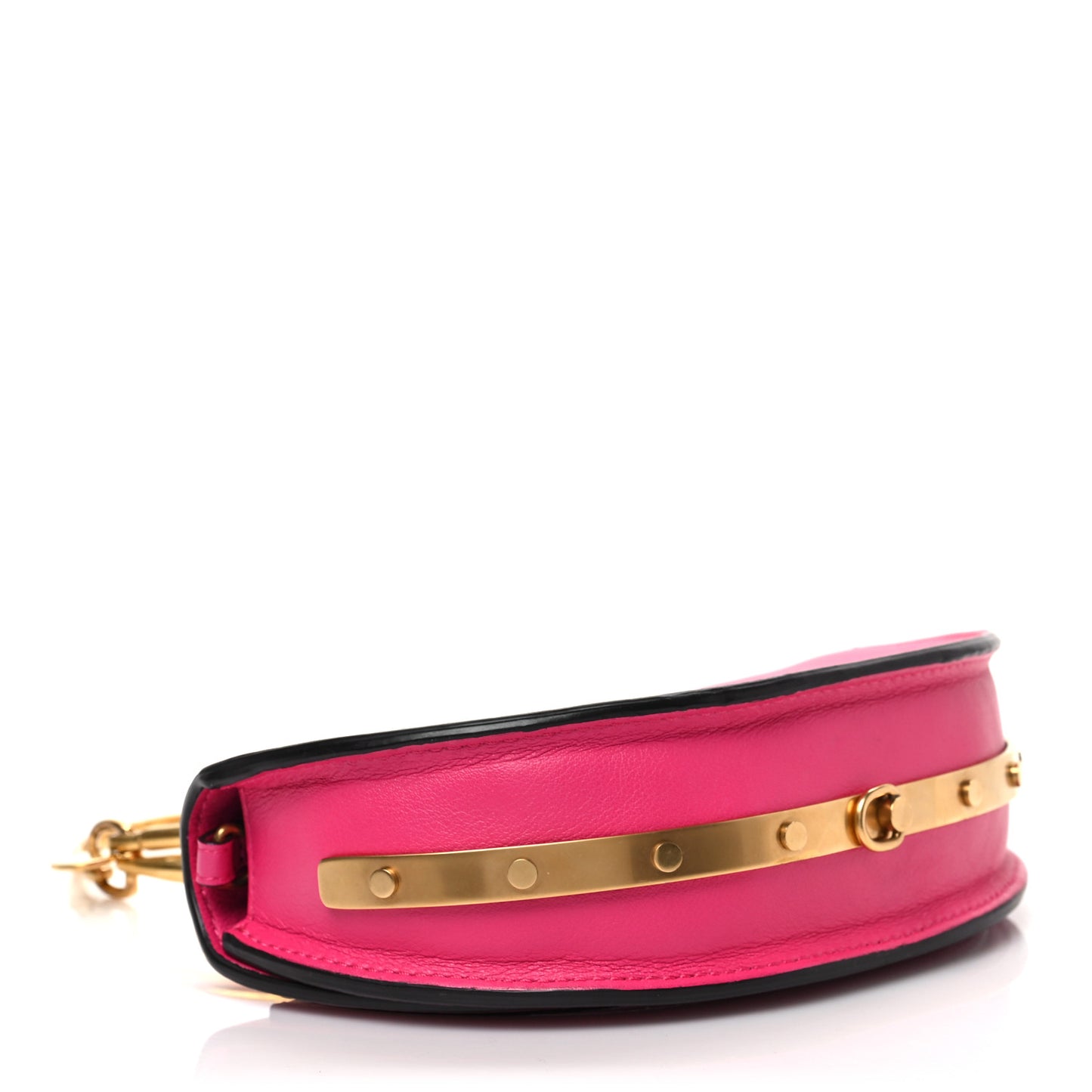 Calfskin Small Nile Bracelet Minaudiere Bag Fuchsia Rose