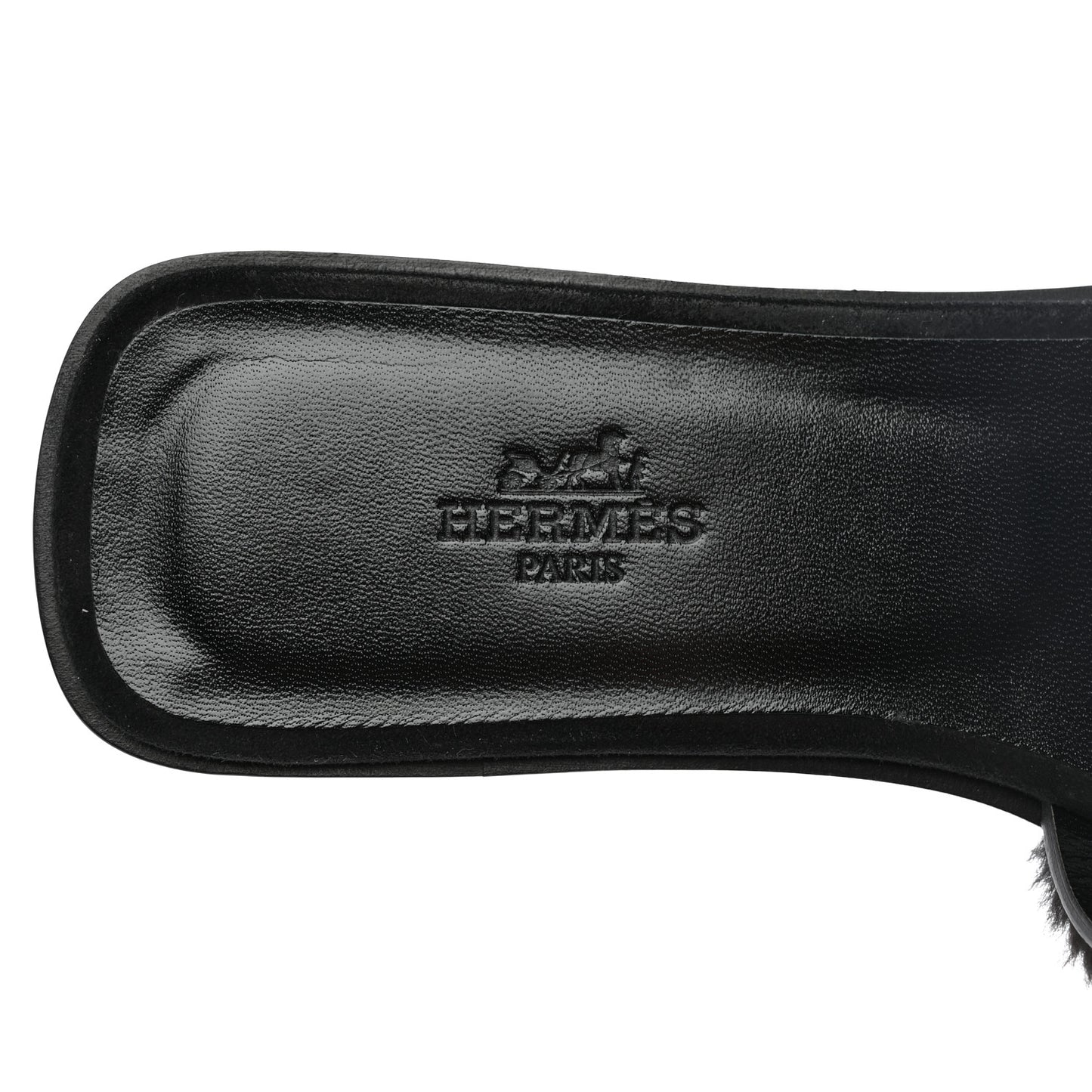 Mink Fur Oran Sandals 37 Black