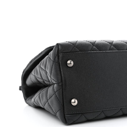 Chanel Caviar Lizard Quilted Small Coco Handle Flap Black 9 of 10