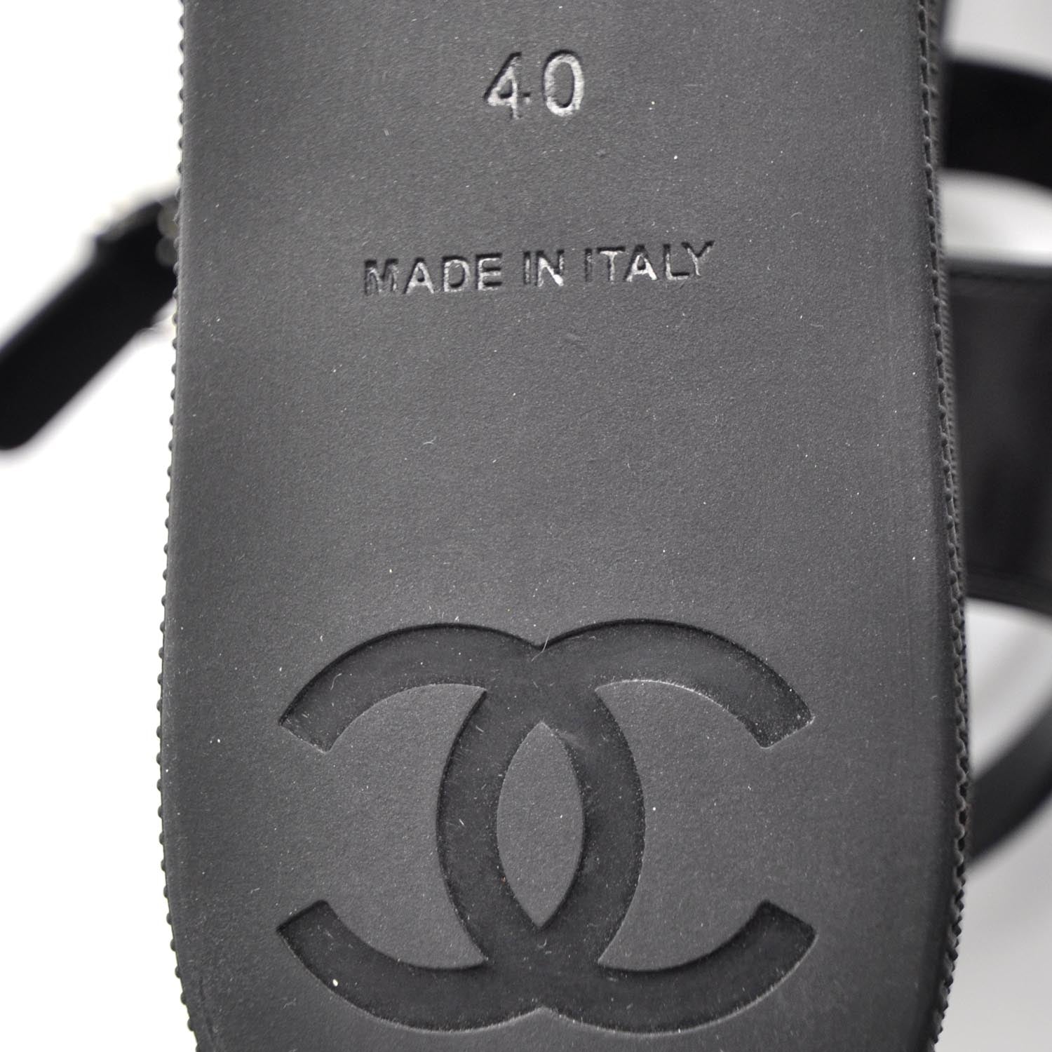 Chanel Rubber Platform Sandals 40 Black 7 of 7