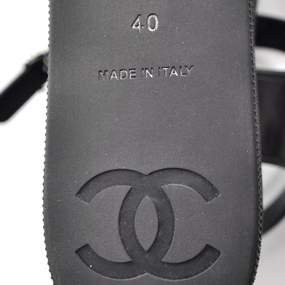 Chanel Rubber Platform Sandals 40 Black 7 of 7