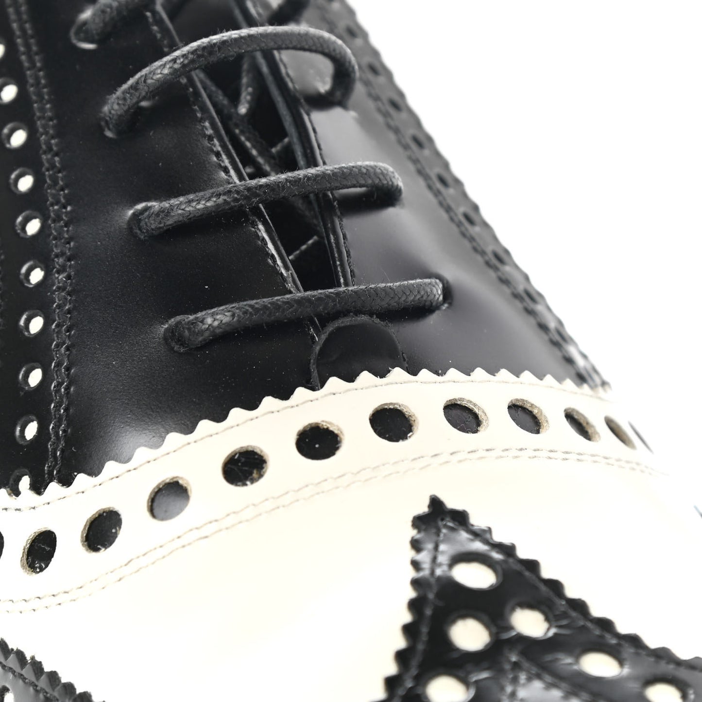 Calfskin Diorunit Oxford Flats 39 Black White