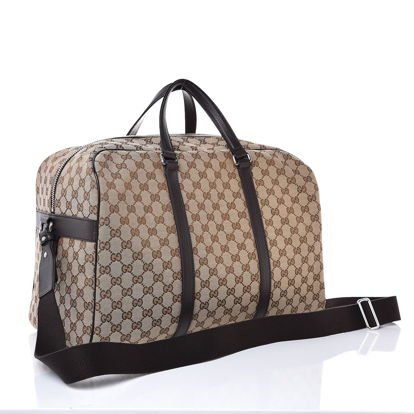 Monogram Dollar Calfskin Boston Duffle Bag Beige Ebony Testa di Moro Marrone Scuro