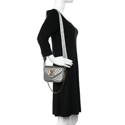 Louis Vuitton Calfskin New Wave Multi Pochette Metallic Grey 2 of 10