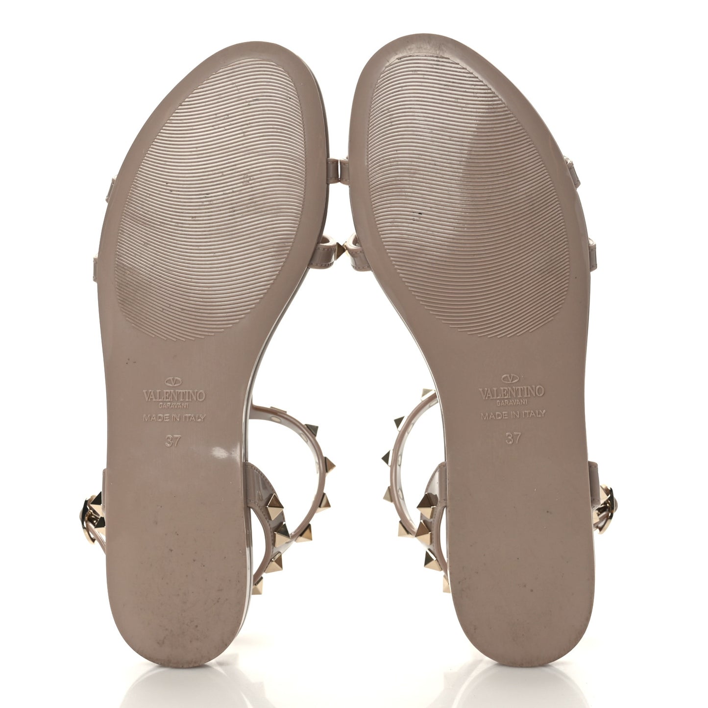 PVC Jelly Rockstud Caged Sandals 37 Poudre