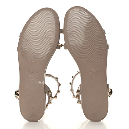 Valentino Garavani PVC Jelly Rockstud Caged Sandals 37 Poudre 5 of 7