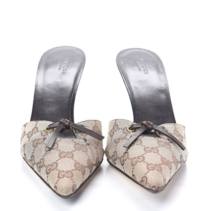 Gucci Monogram GG Mules 11 Brown 2 of 7
