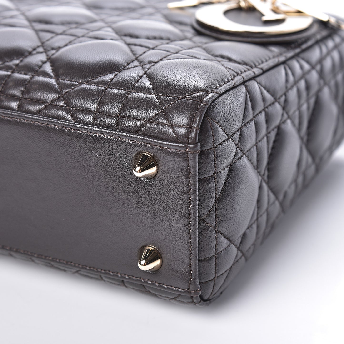 Lambskin Cannage Small My Lady Dior Dark Grey