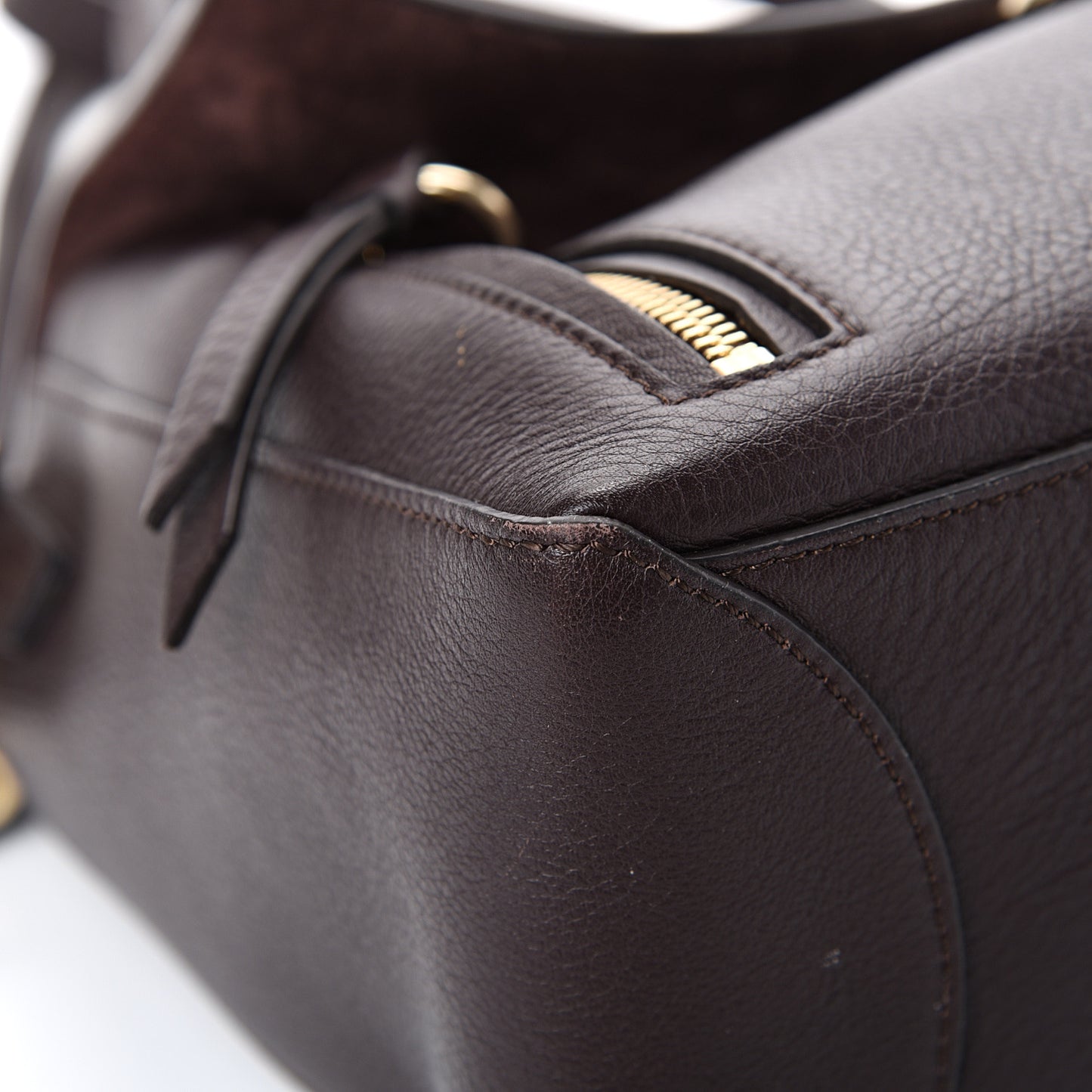 Calfskin Medium Faye Day Shoulder Bag Carbon Brown